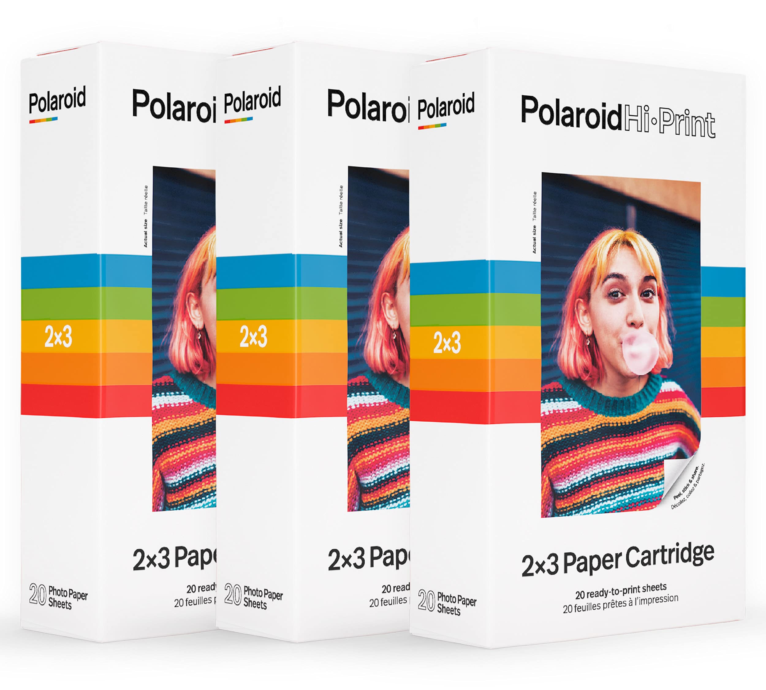 Polaroid Hi-Print 2x3 Instant Photo Paper - 60 Sheets (3 Pack) for Instant Prints, Scrapbooking & DIY Projects | Perfect for Parties, Travel Memories & Photo Gifts