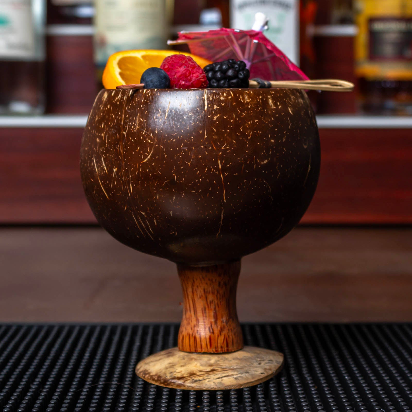 BarConic® 16 oz Coconut Coupe Cup - Reusable Eco-Friendly Cocktail Glasses for Tropical Drinks, Smoothies & Party Beverages - Perfect for Beach Bars, Poolside Sipping & Summer Gatherings