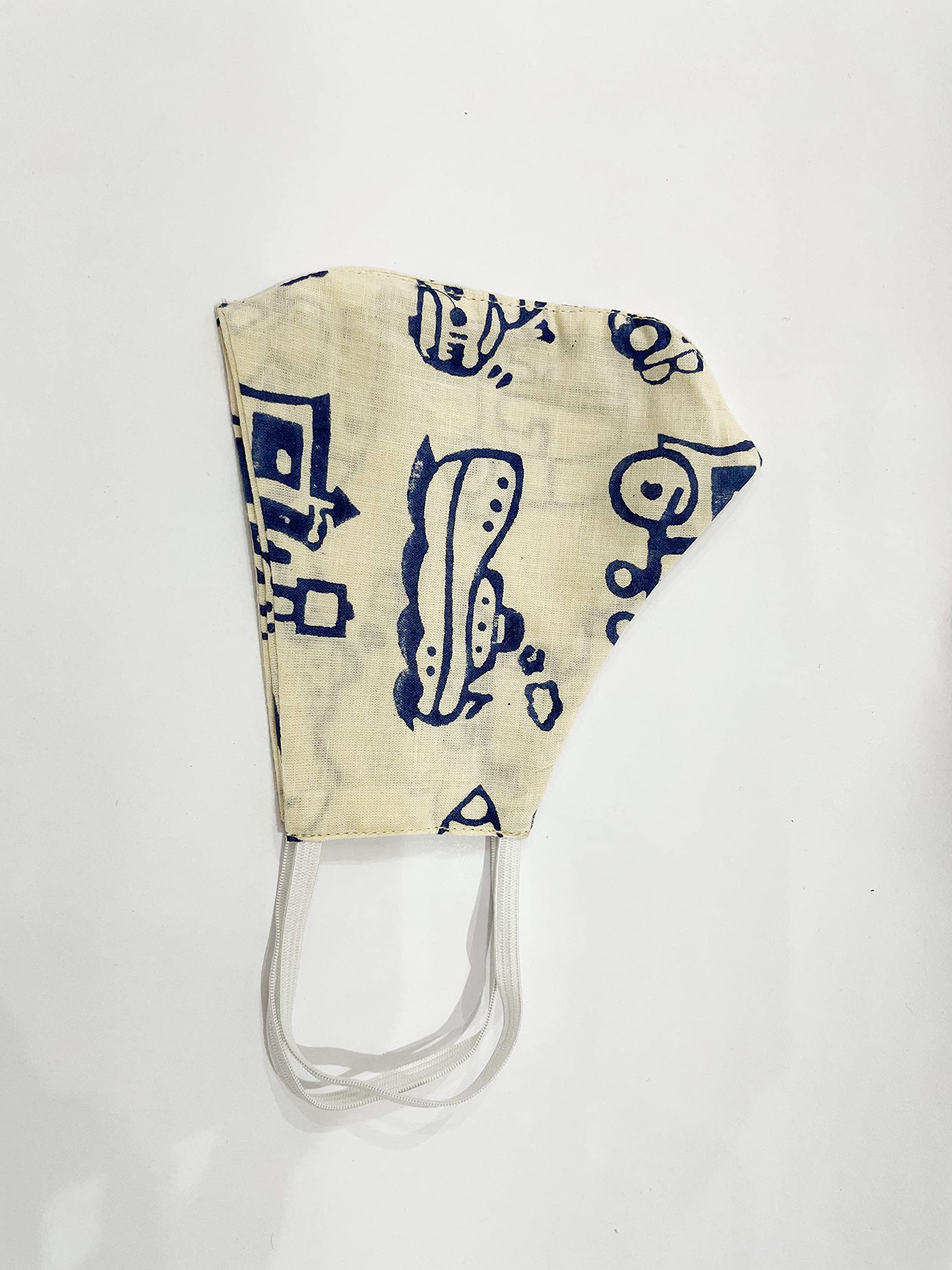 Premium Cotton Fabric Face Mask - Breathable, Reusable & Washable - Comfortable for Daily Use, Travel & Outdoor Activities