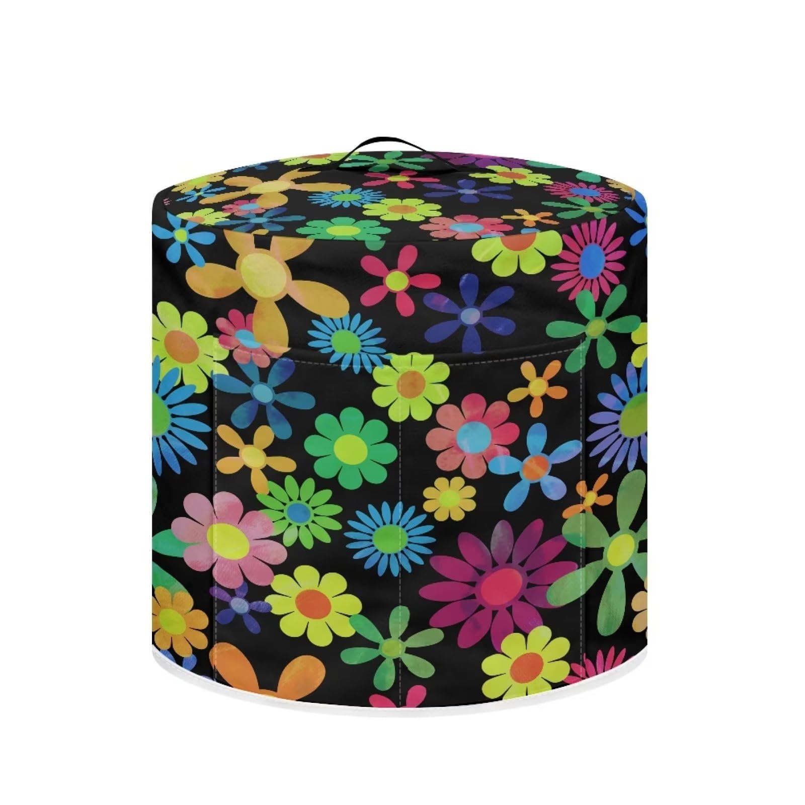 STUOARTE Daisy Print Pressure Cooker Cover 6 Quart - Rice Cooker Dust Cover with Handle & Tissue Pocket - Universal Air Fryer & Kitchen Appliance Protector - Perfect for Instant Pot, Crock-Pot & Slow Cookers (Home Kitchen Use)