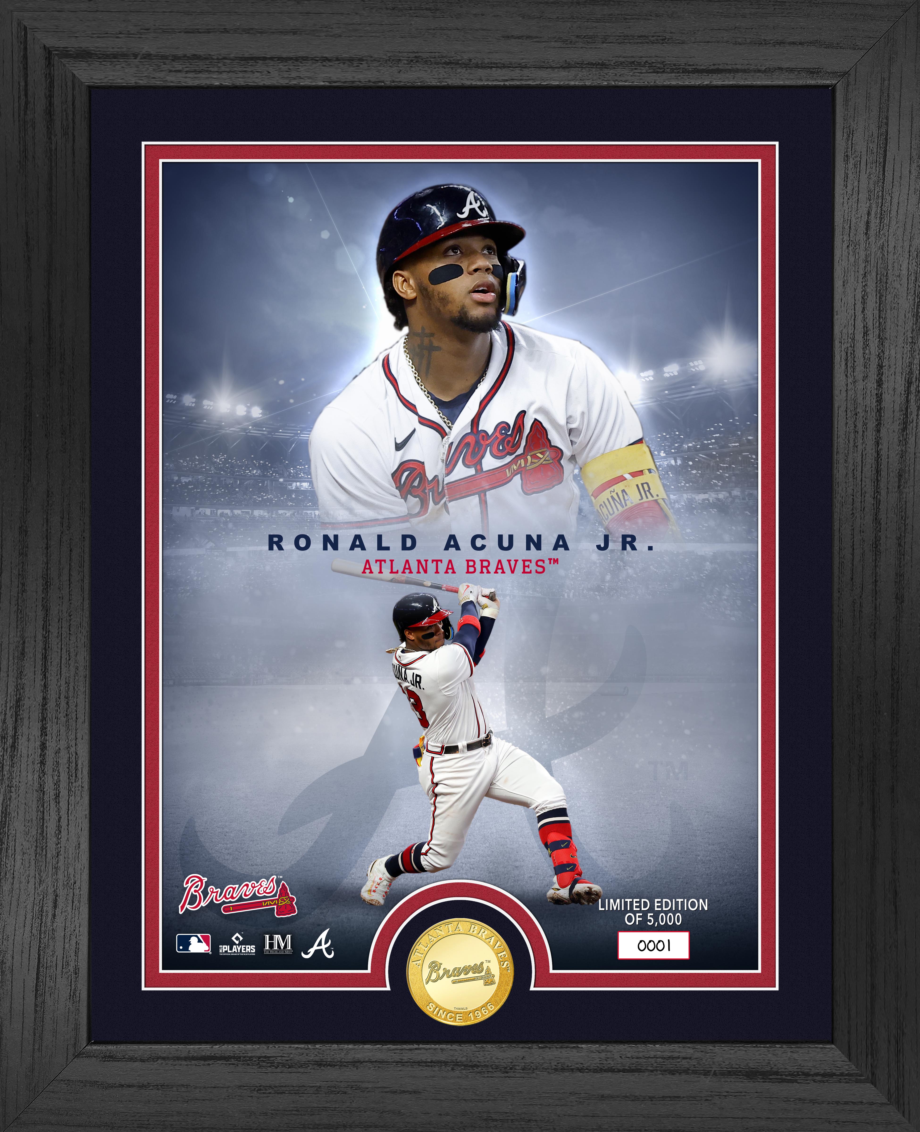 Ronald Acuna Jr. Atlanta Braves Legends Commemorative Bronze Coin - Limited Edition Collectible for Baseball Fans, Sports Memorabilia, and Home Decor