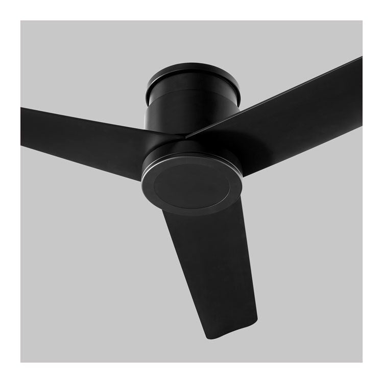 Adora 52 Inch 3-Blade Indoor Outdoor Ceiling Fan with Hugger Mount - Black | Perfect for Bedrooms, Living Rooms, and Covered Patios