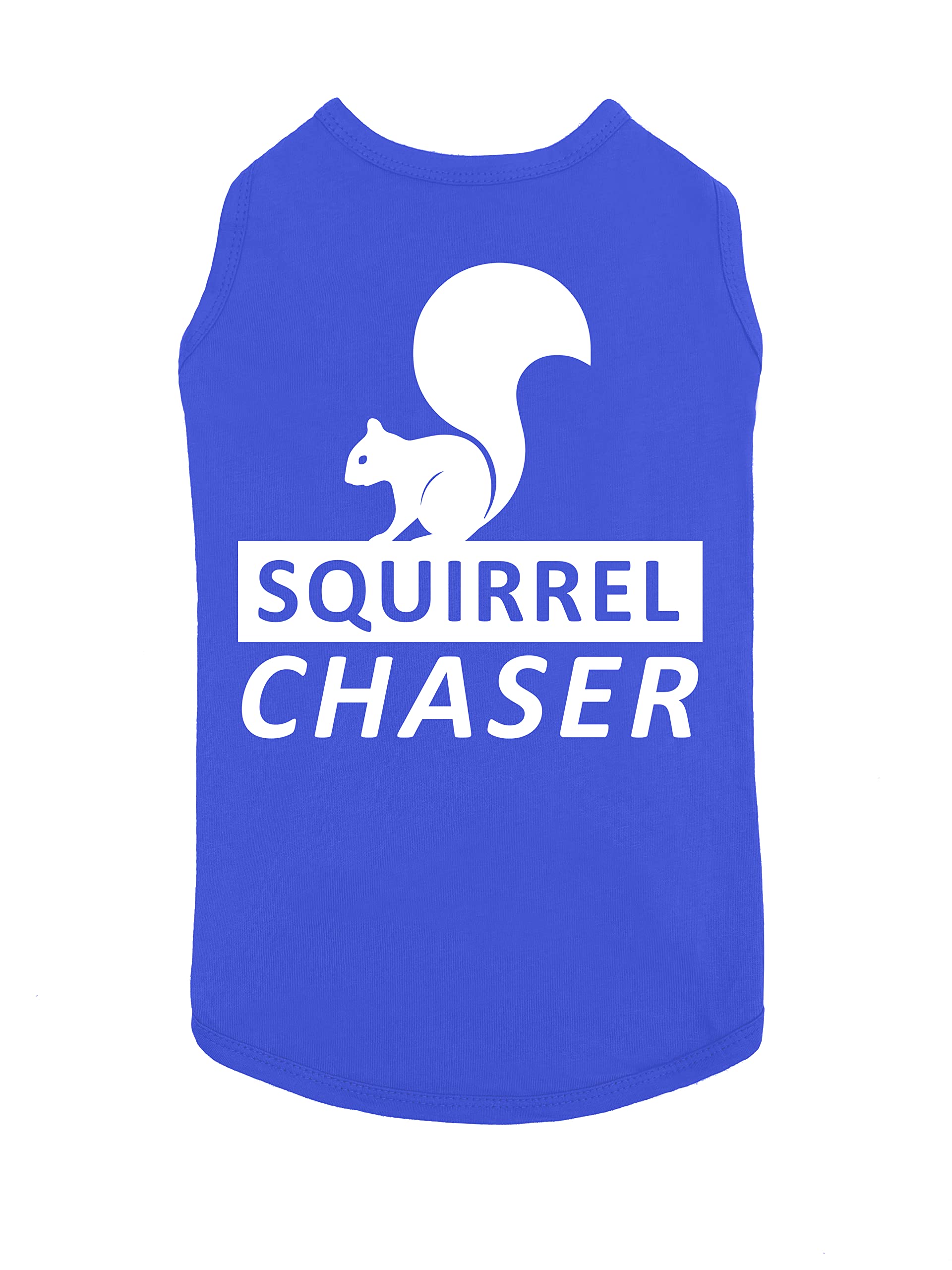 Funny Squirrel Chaser Dog T-Shirt - Cute Summer Pet Clothes for Dogs | Perfect for Walks, Playtime & Pet Costume Parties