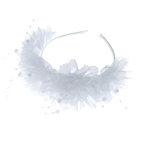 EXCLUZO Elegant Wedding Hairband - Bridal Headpiece for Bride, White Crystal Hair Accessory for Wedding, Party, and Special Occasions