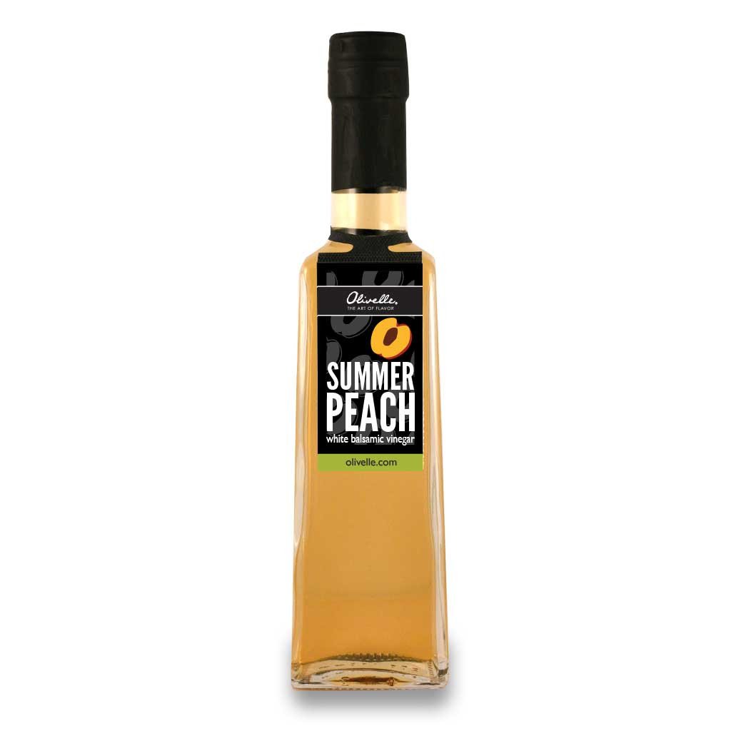 Premium Summer Peach Barrel Aged White Balsamic Vinegar - Artisanal Gourmet Condiment for Salads, Desserts & Cocktails