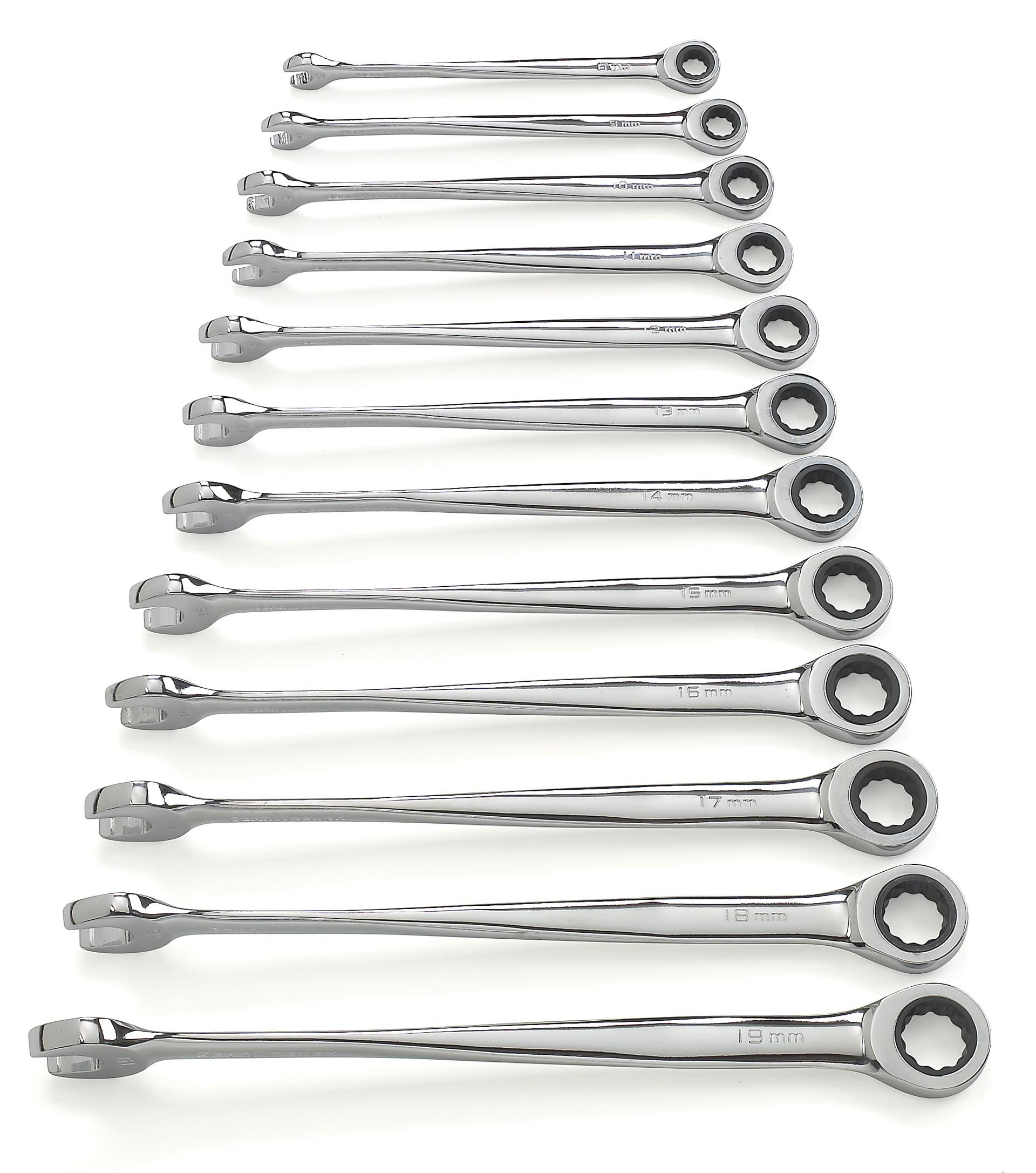 GEARWRENCH 12-Piece 12-Point XL X-Beam Ratcheting Combination Wrench Set - Metric (85888) | Professional Automotive & DIY Tool Kit for Tight Spaces