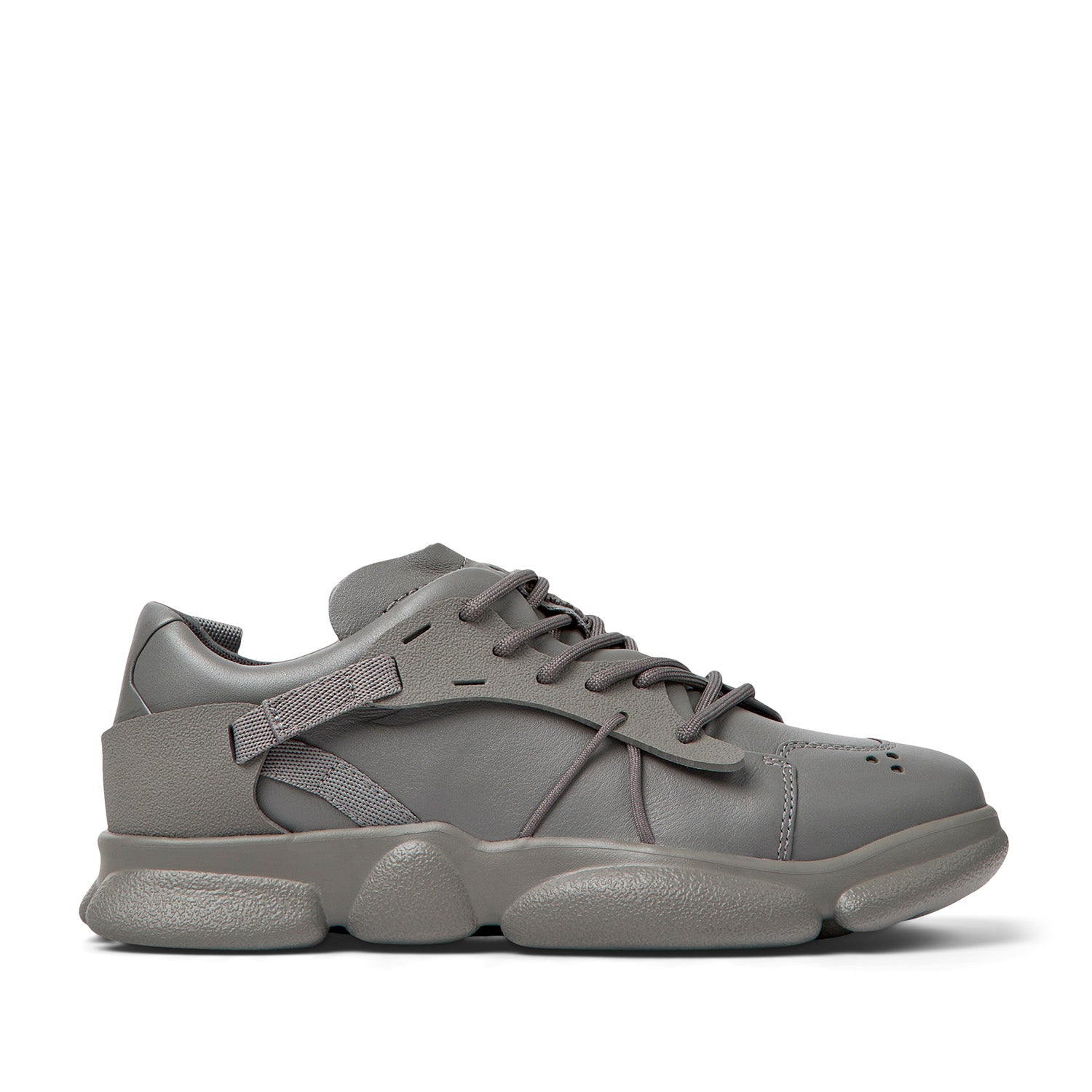 Camper Women's Karst Walking Shoes - Lightweight Comfort Sneakers in Medium Grey for Travel, Hiking & Everyday Wear