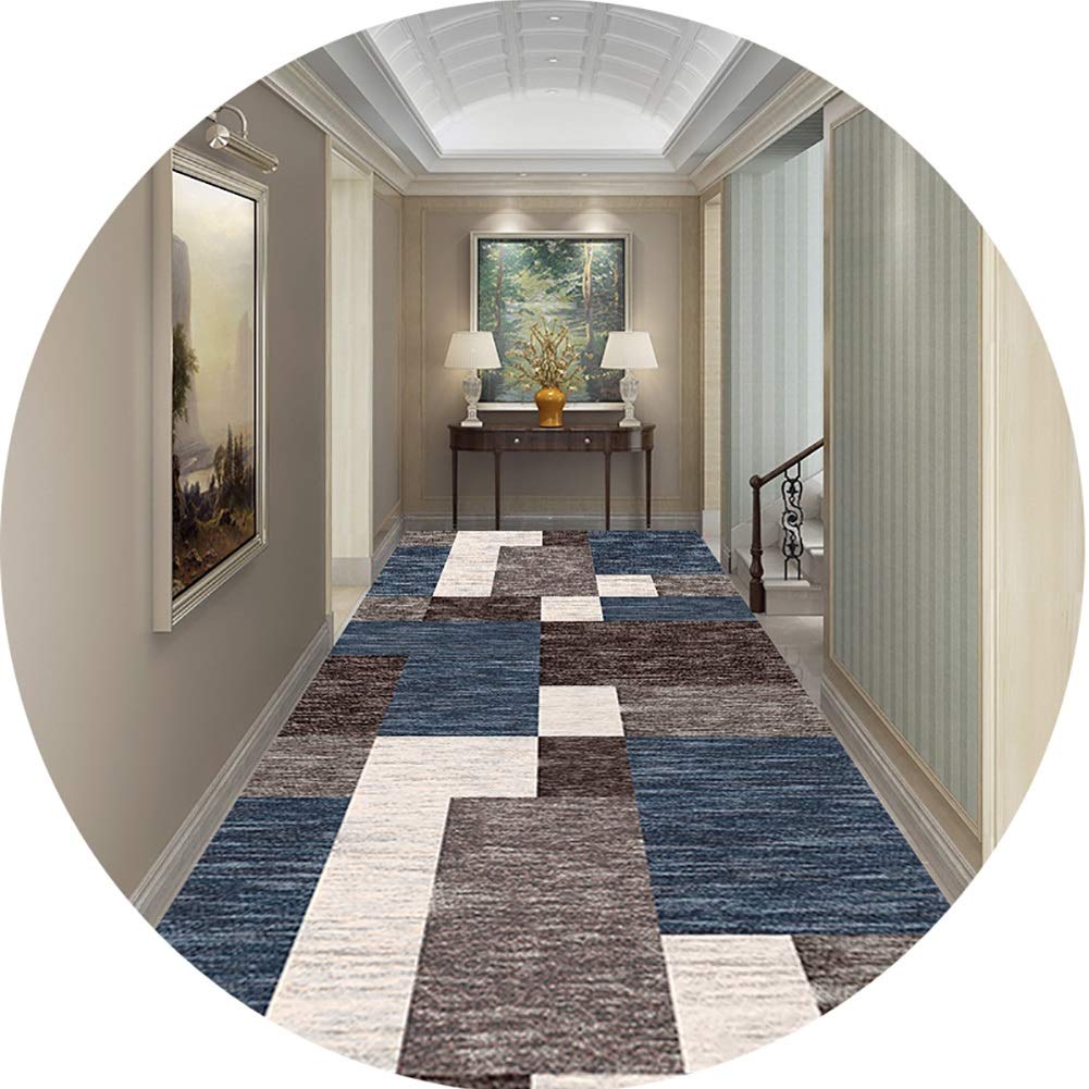 Non-Slip Geometric Pattern Area Rug - 31x98 Inch Machine Washable Rectangle Carpet for Bedroom, Living Room & Hallway - Perfect for Home Decor, Floor Protection and Comfort