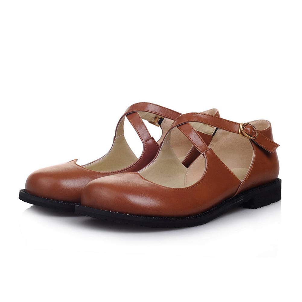 SO SIMPOK Women's Casual Mary Jane Flats - Comfortable Ankle Strap Ballet Shoes with Round Toe | Perfect for Work, Dating & Everyday Wear