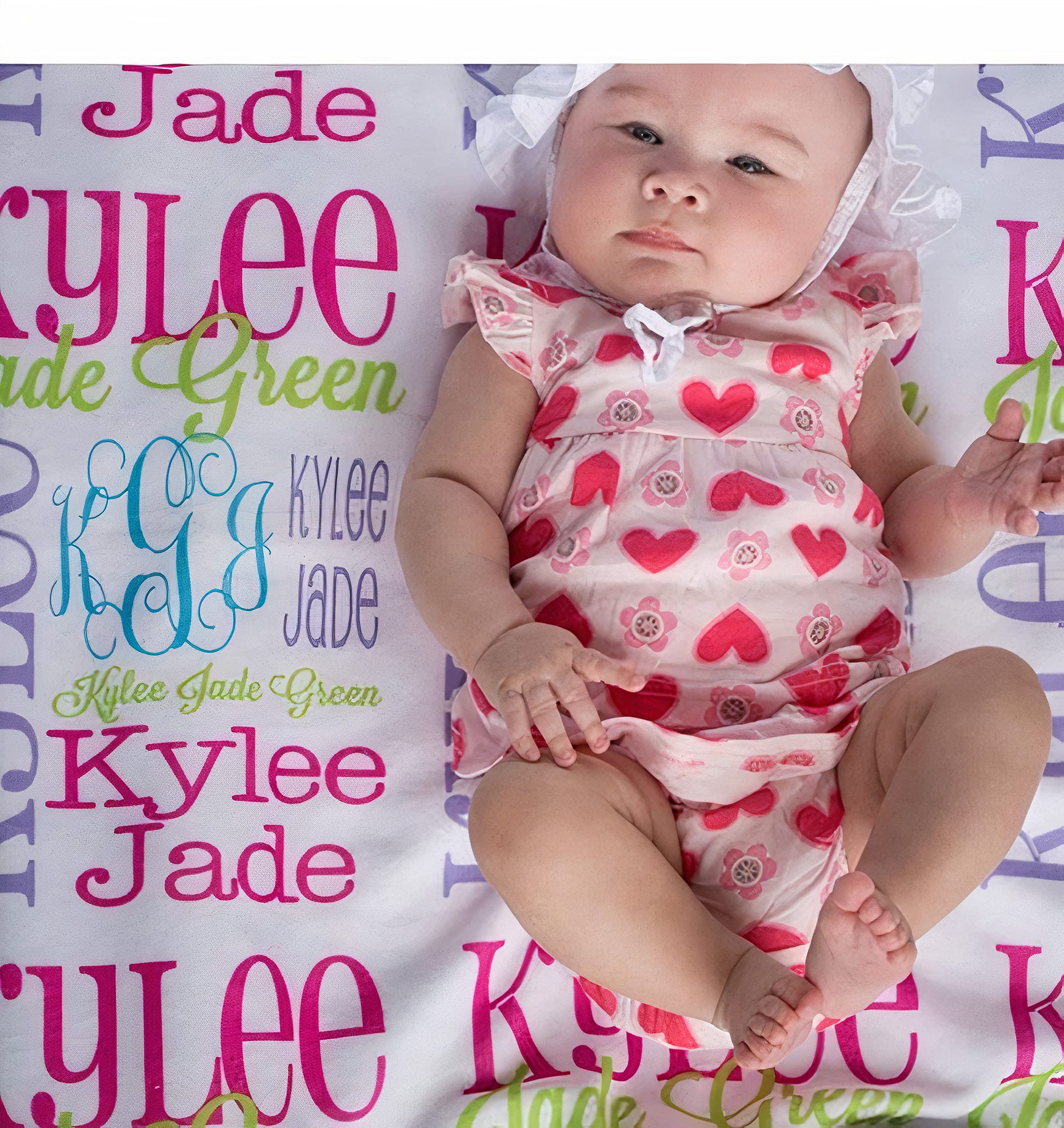 Personalized Baby Blanket with Name - Custom Monogrammed Blanket for Boys & Girls, Newborn Gift, Birthday Present - Perfect for Nursery, Photo Shoots & Keepsake Memories