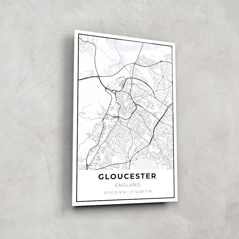 Gloucester Map Glass Art - Handmade Coastal Decor for Home & Office - Perfect for Beach House, Nautical Theme, and Gift Giving