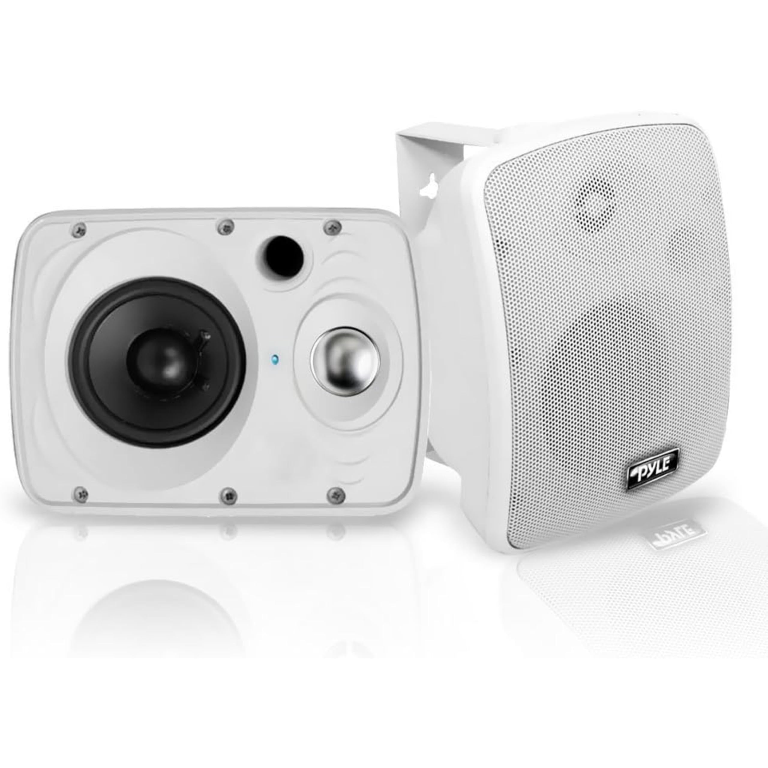 Pyle Outdoor Bluetooth Wireless Speaker System - 6.5 Inch 800W Peak Power, Weatherproof Wall/Ceiling Mounted Speakers with Metal Grill - Perfect for Patio, Pool Party, Backyard & Indoor Entertainment
