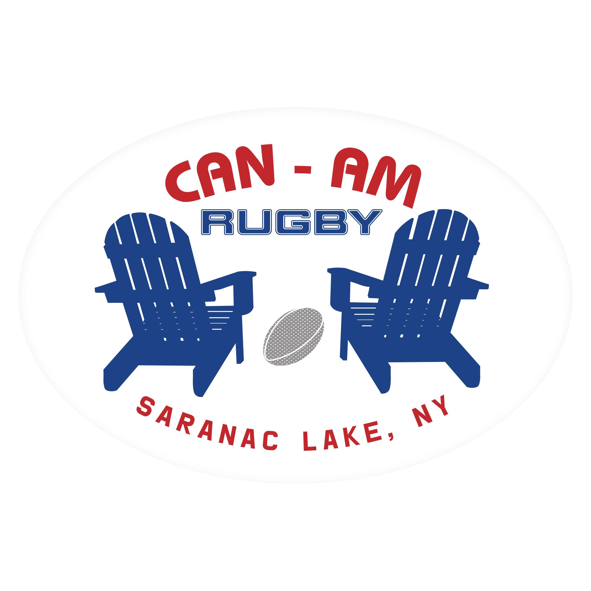 CAN AM Rugby Adirondack Chairs Sticker - Premium Vinyl Decal for Outdoor Furniture, Coolers & Tailgating - Perfect for Sports Fans, Patio Decor & Game Day Accessories