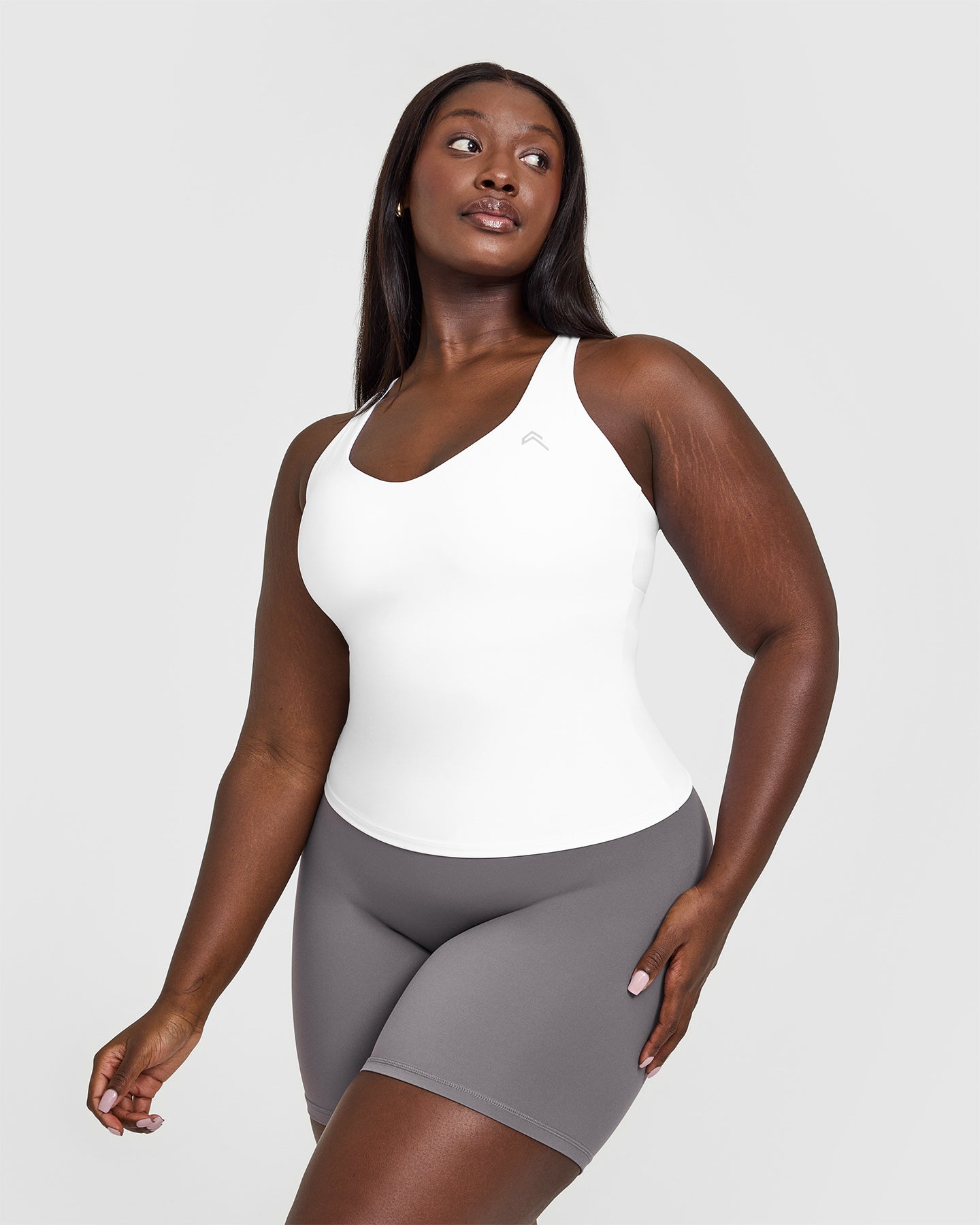 Unified V Neck Cross Back Vest for Women - Stylish White Sleeveless Tank Top for Casual Wear, Workout & Layering