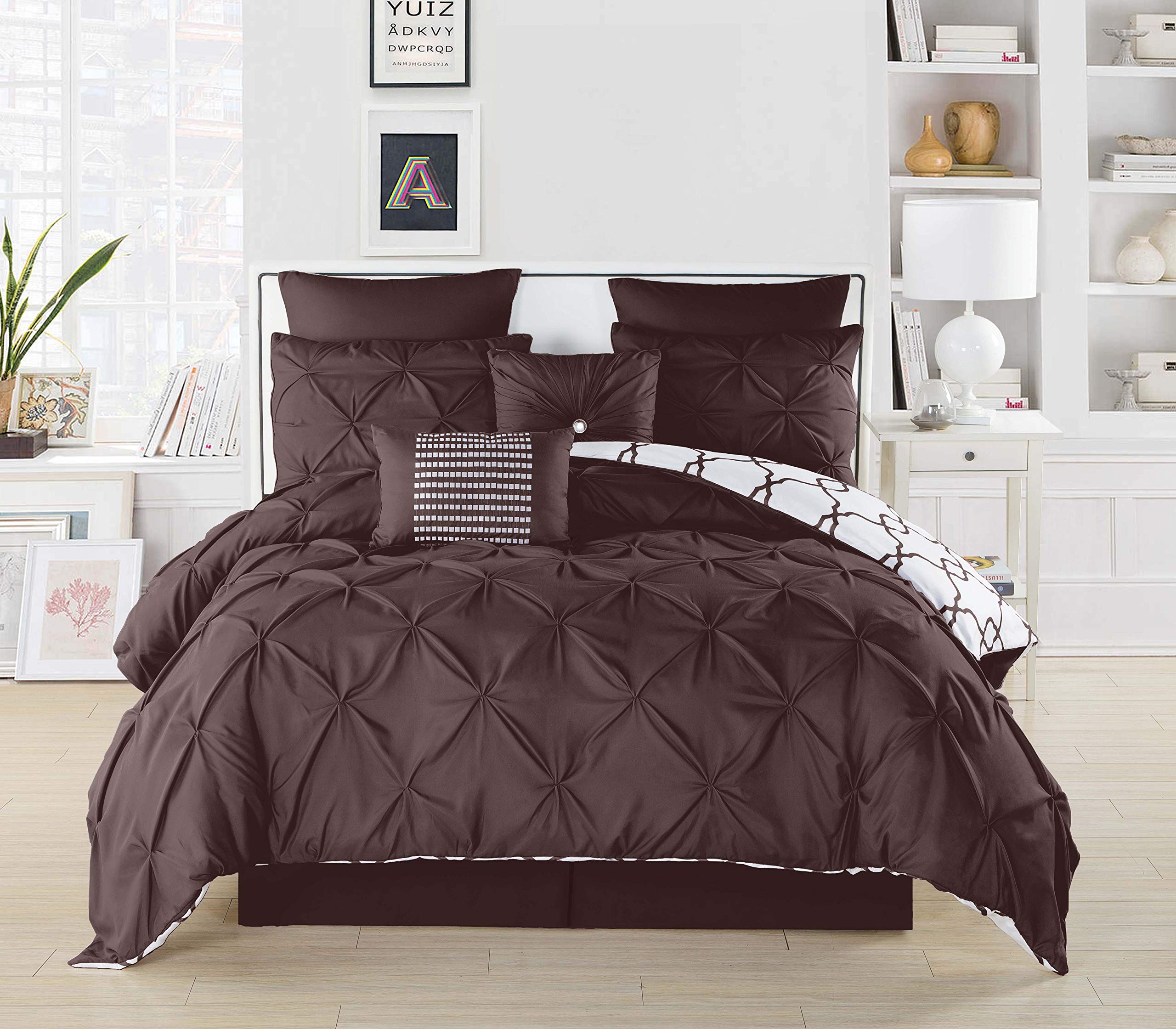 Duck River Textile Easy Comforter Set - Queen Size Brown Bedding | Soft & Cozy Comforters for Bedroom Decor