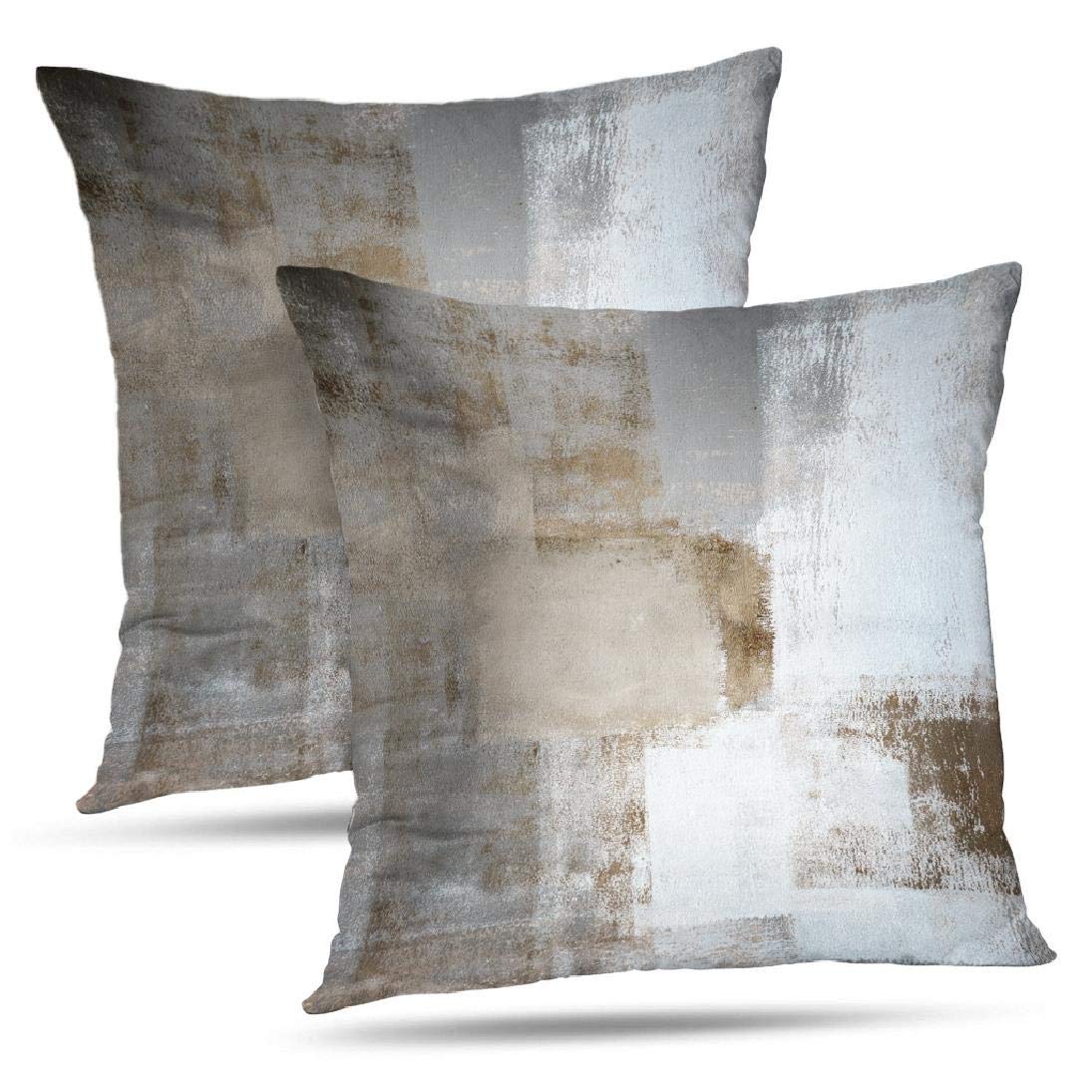 20x20 Brown Throw Pillow Covers 2 Pack - Soft Square Decorative Pillow Cases for Couch, Bed & Sofa - Farmhouse Home Decor Accent Pillows for Living Room, Bedroom & Dorm
