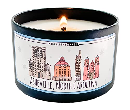Moonlight Makers Handmade Natural Soy Wax Candle - Walk In The Woods Scent (8oz Tin, 25+ Hour Burn Time) | Aromatic Home Decor for Relaxation, Meditation & Cozy Evenings | Perfect Gift from Historic Asheville NC