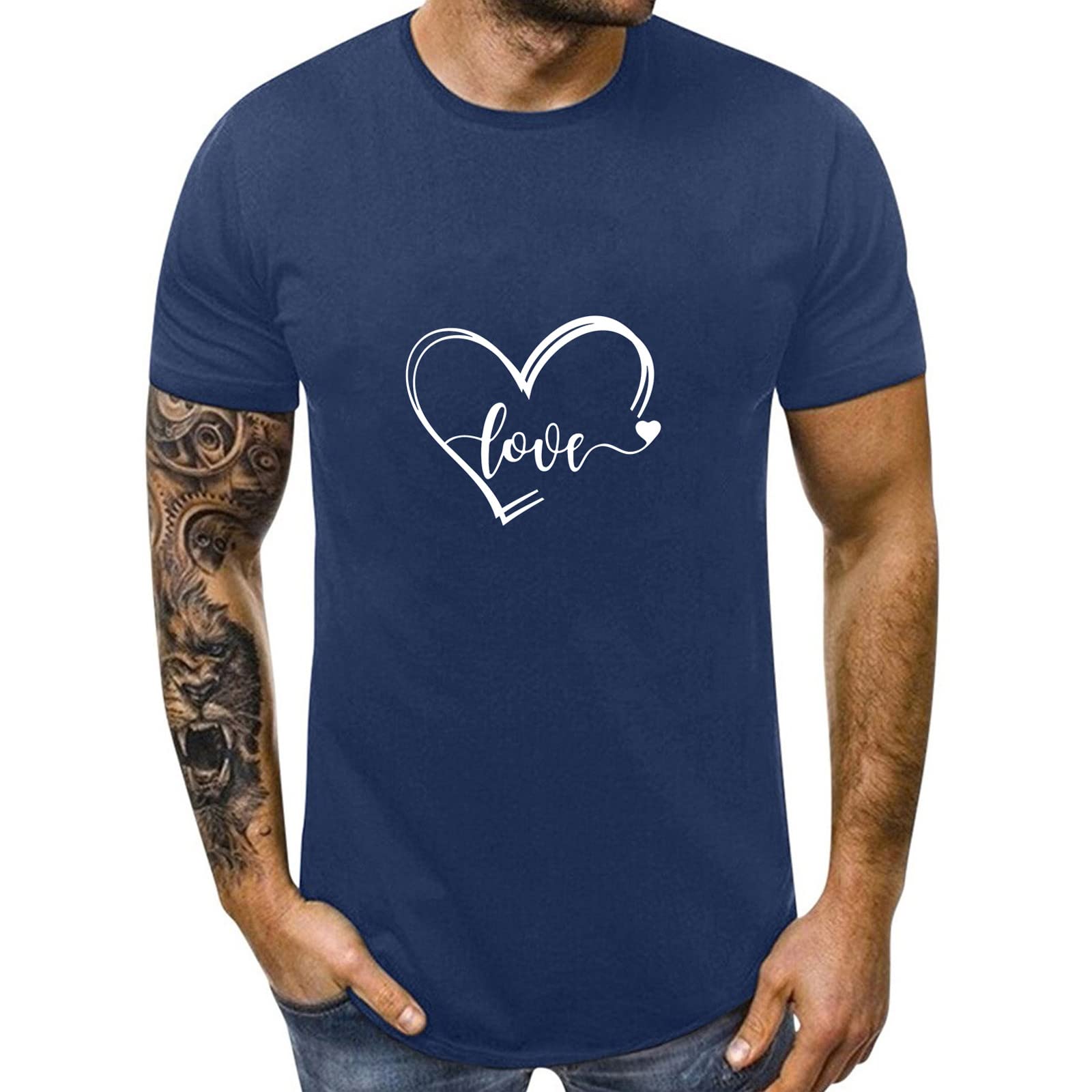 Matching Couples T-Shirts - Short Sleeve Printed Love Tees for Him & Her - Perfect Gift for Couples Day, Anniversary or Valentine's - Cute Summer Casual Outfit for Dates & Vacations