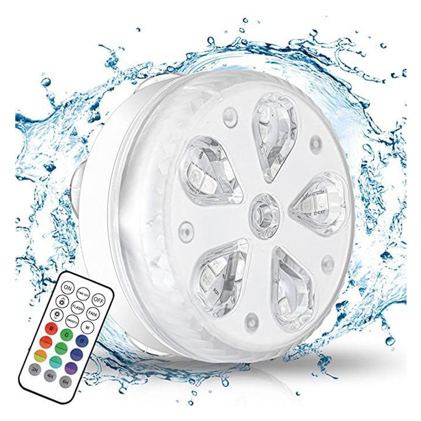 Colorful Submersible LED Pool Lights with Remote - 16 Colors, IP68 Waterproof for Pools, Fountains & Aquariums