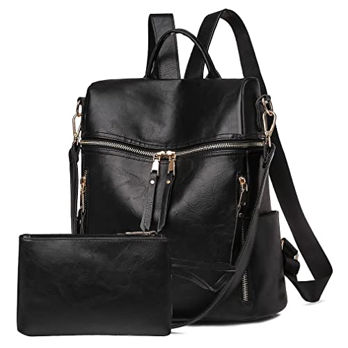 Meobvg Women's Large Capacity Backpack Purse - Stylish Shoulder Bag with Zipper for Work, Travel & Daily Use | Perfect as Laptop Bag, College Bookbag & Casual Handbag