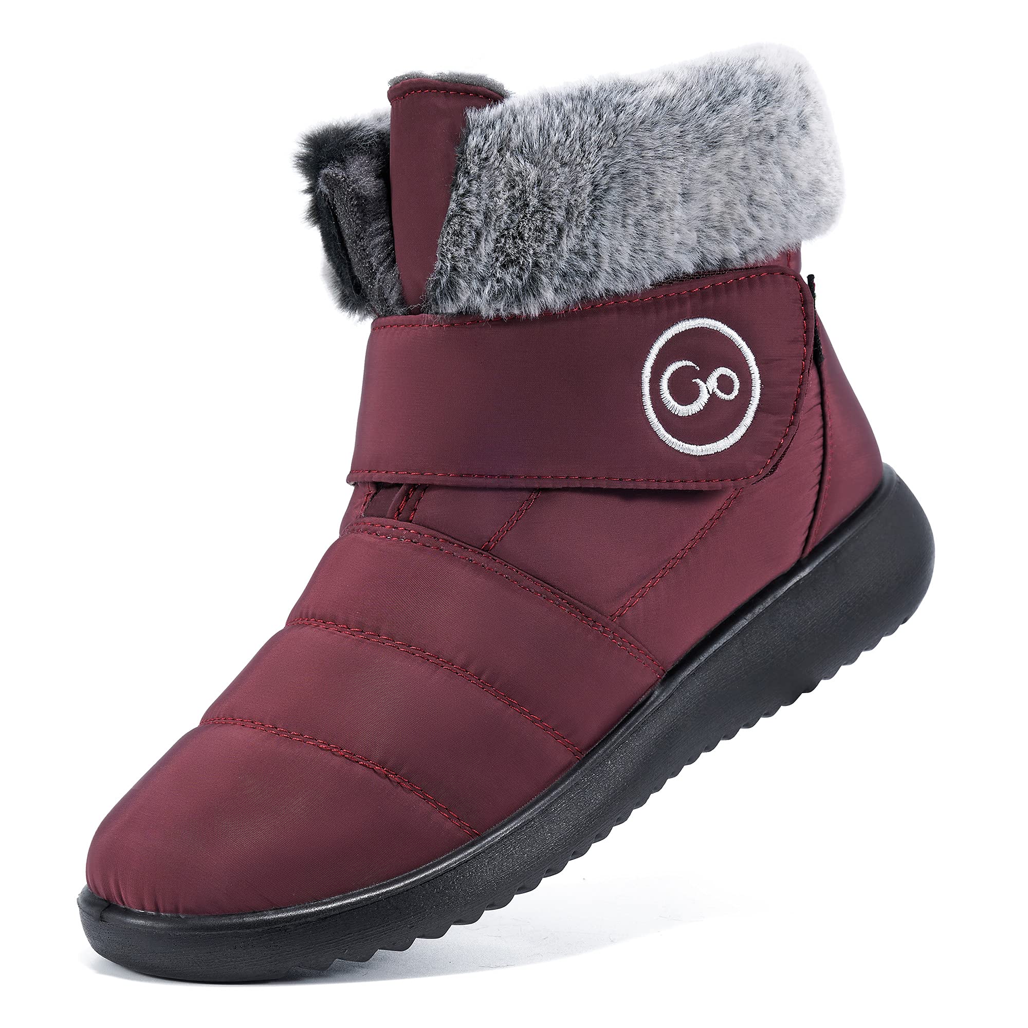 Women's Waterproof Snow Boots with Fur Lining - Warm Slip-On Winter Boots for Women, Comfortable Anti-Slip Outdoor Shoes for Snowy Days, Hiking & Cold Weather Activities