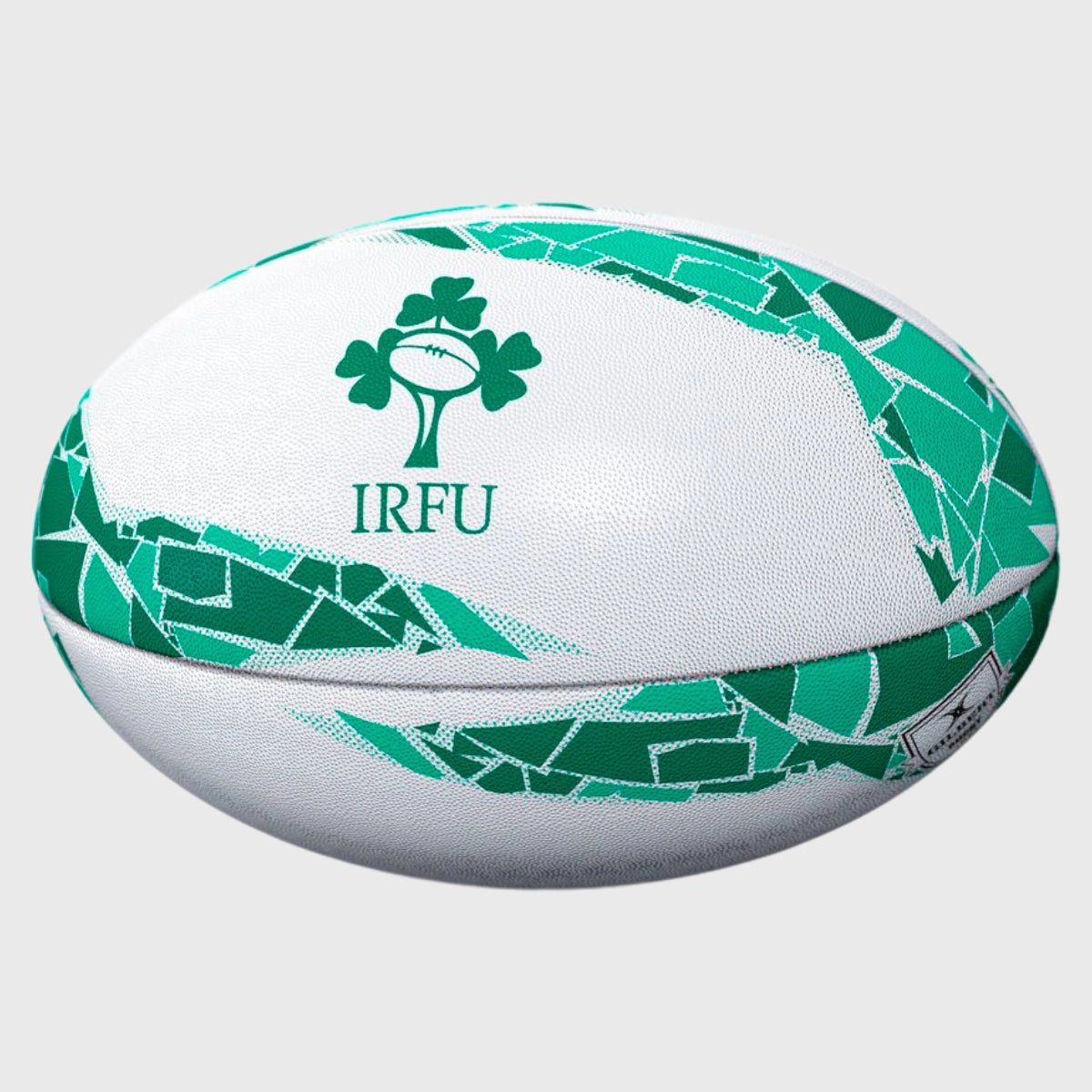 Gilbert Ireland Rugby Ball - Official Size 5 Match Ball, White & Green - Perfect for Training, Matches, and Rugby Gifts for Ireland Fans