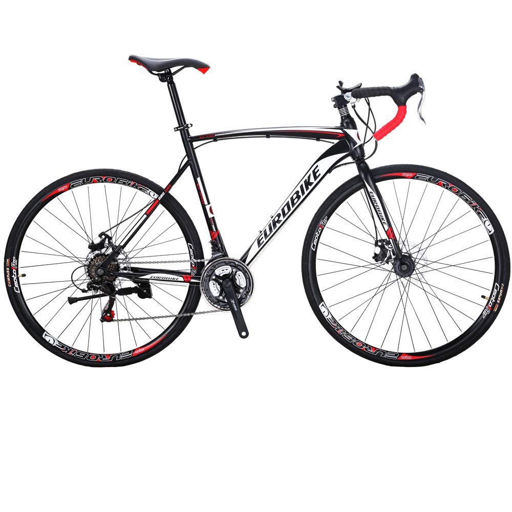 EUROBIKE LZ-XC550 700C Road Bike with Dual Disc Brakes & A050 Variable Speed - Lightweight Aluminum Frame for Commuting, Fitness & Outdoor Cycling