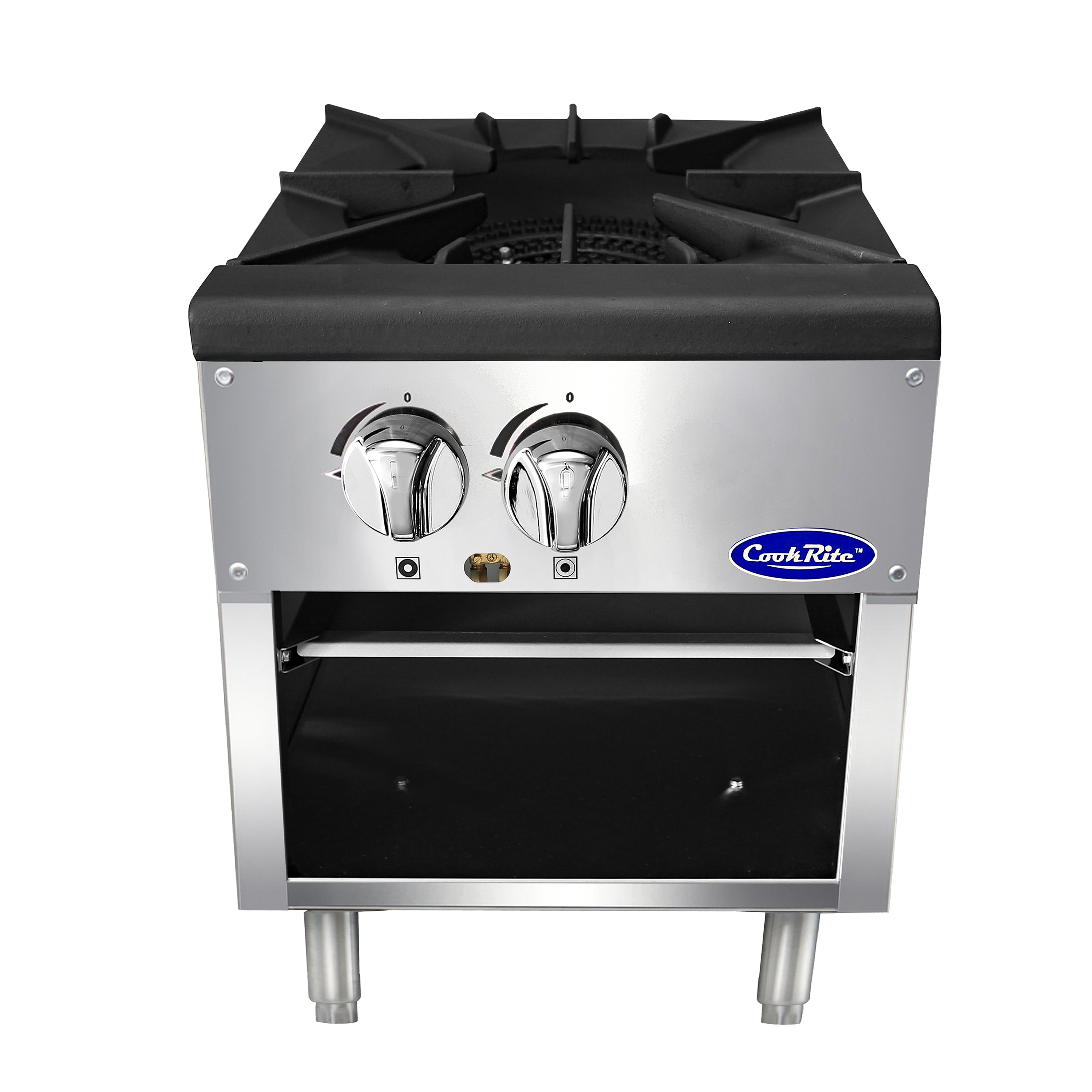 Atosa CookRite 1 Burner Commercial Stock Pot Range - 80,000 BTU Natural Gas Restaurant Equipment for Soup, Stew & Large Batch Cooking