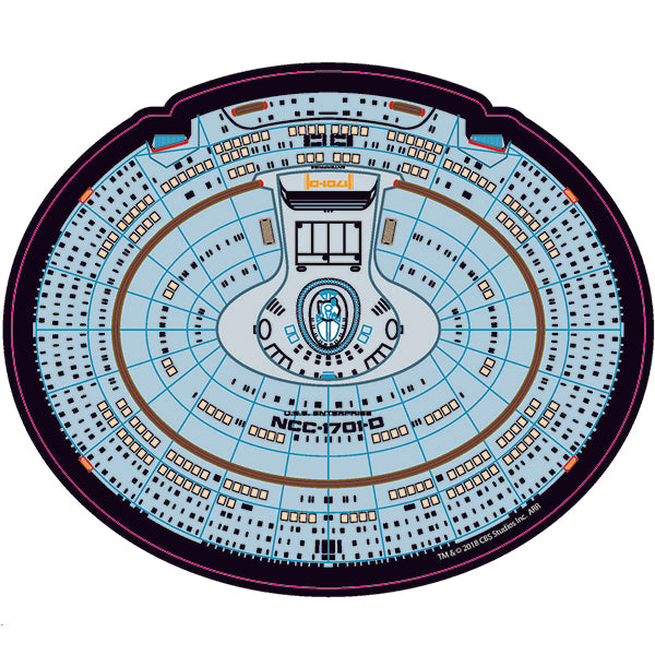Star Trek The Next Generation NCC-1701-D Enterprise Saucer Mouse Pad - Premium Gaming & Office Desk Accessory for Sci-Fi Fans & Collectors - Perfect for PC Workstations, Gaming Setups & Star Trek Memorabilia Displays