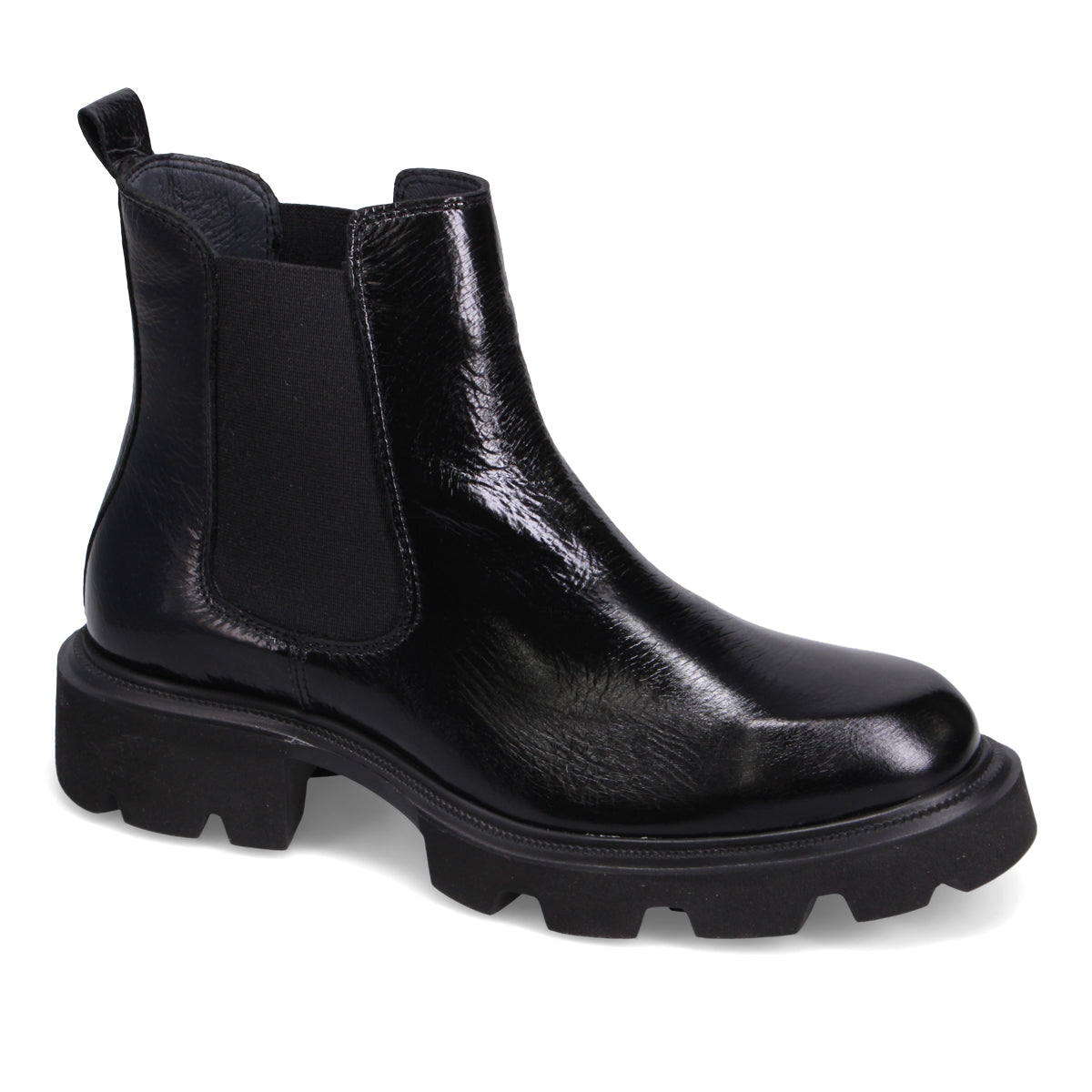 Tarin Patent Leather Chelsea Boots for Women - Waterproof Ankle Boots with Elastic Side Gussets - Perfect for Office, Casual & Winter Wear