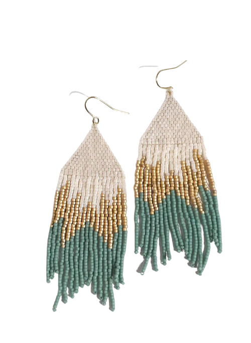 Joycel Sea Collection Bohemian Fringe Earrings for Women - Handmade Beaded Dangle Earrings - Perfect for Beach Parties, Summer Festivals & Boho Fashion