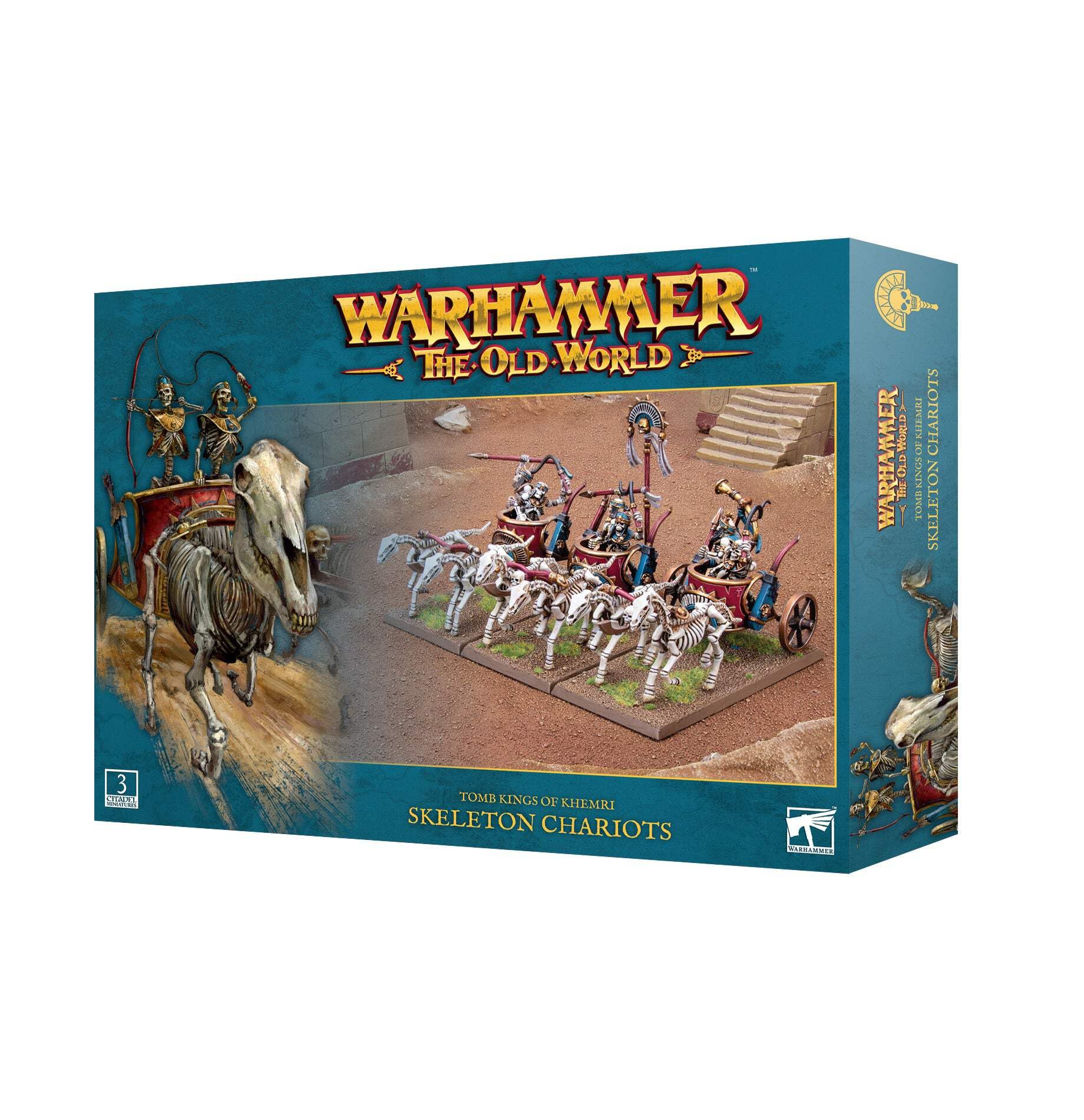 Warhammer Games Workshop The Old World: Tomb Kings of Khemri - Skeleton Chariots for Tabletop Battles and Miniature Painting