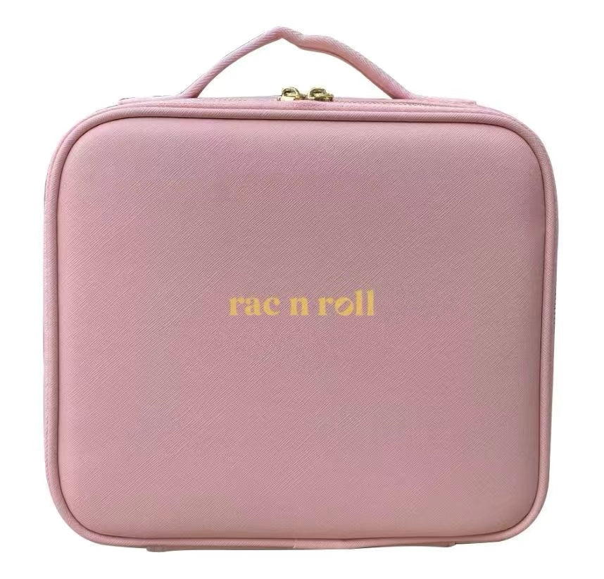 LED Mirror Cosmetic Bag - Portable Travel Makeup Organizer with Light for Women | Perfect for Travel, Home, and On-the-Go Touch Ups