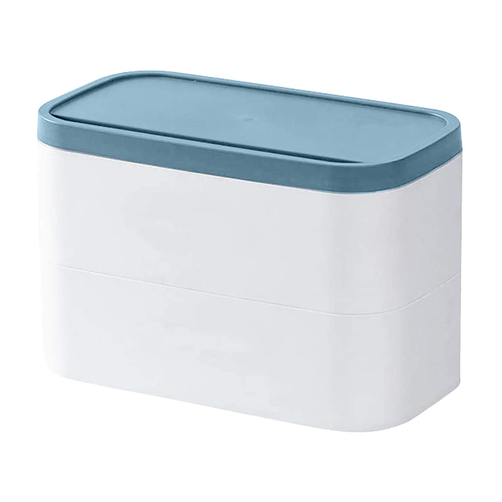 1PC Large Capacity Portable Mask Storage Box - Double Layer Organizer for Home, Office & Travel | Perfect for Storing Masks, Cosmetics & Small Essentials