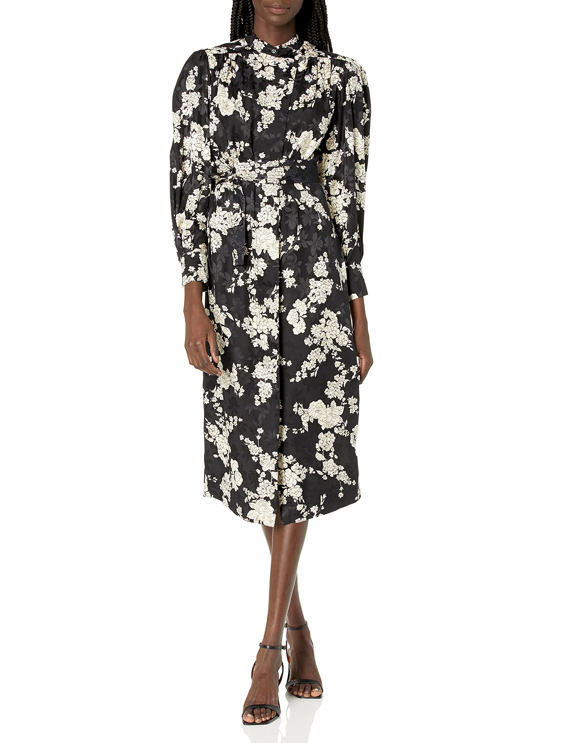 Rebecca Taylor Women's Long Sleeve Gabrielle Dress - Elegant Floral Print Formal Dress for Work, Wedding & Special Occasions