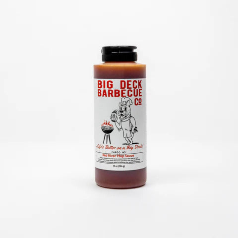Big Deck BBQ Sauce - Red River Mop Sauce for Grilling, Smoking & Roasting | Premium Smoky Flavor for Ribs, Chicken & Pulled Pork | Perfect for Backyard BBQs, Tailgating & Camping