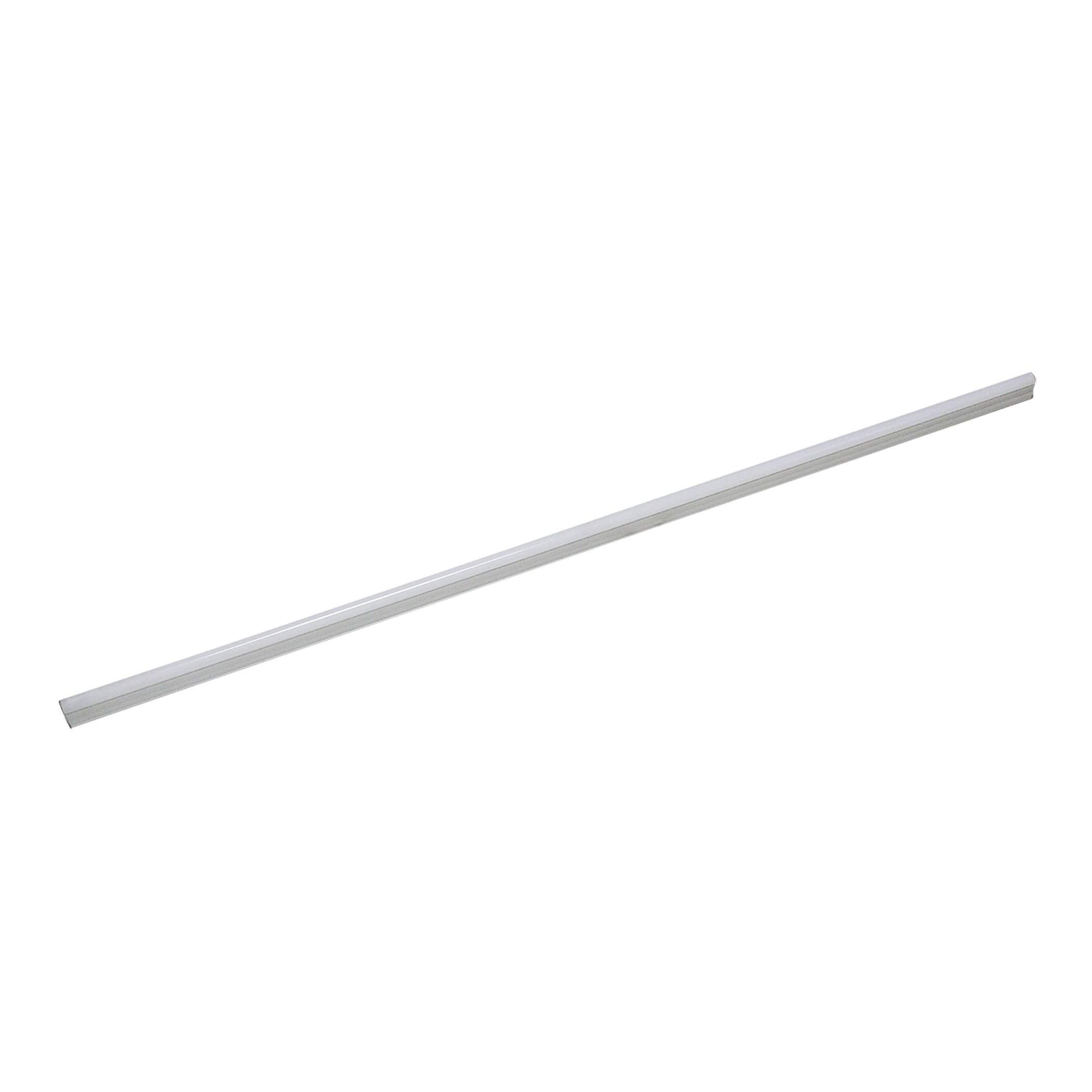 Modern Linear LED Light Fixture - White Contemporary Glass & Metal Design with Bulbs Included - Perfect for Kitchen Island, Dining Room, and Office Lighting