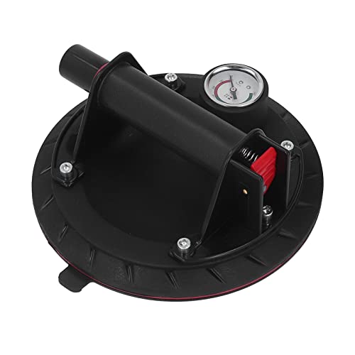 **Heavy Duty Vacuum Glass Lifter - 150kg Load Capacity, Ergonomic Handle & Real-Time Pressure Gauge - 8 Inch Suction Cup for Tile, Glass & Mirror Installation - Perfect for Construction, Renovation & DIY Projects**