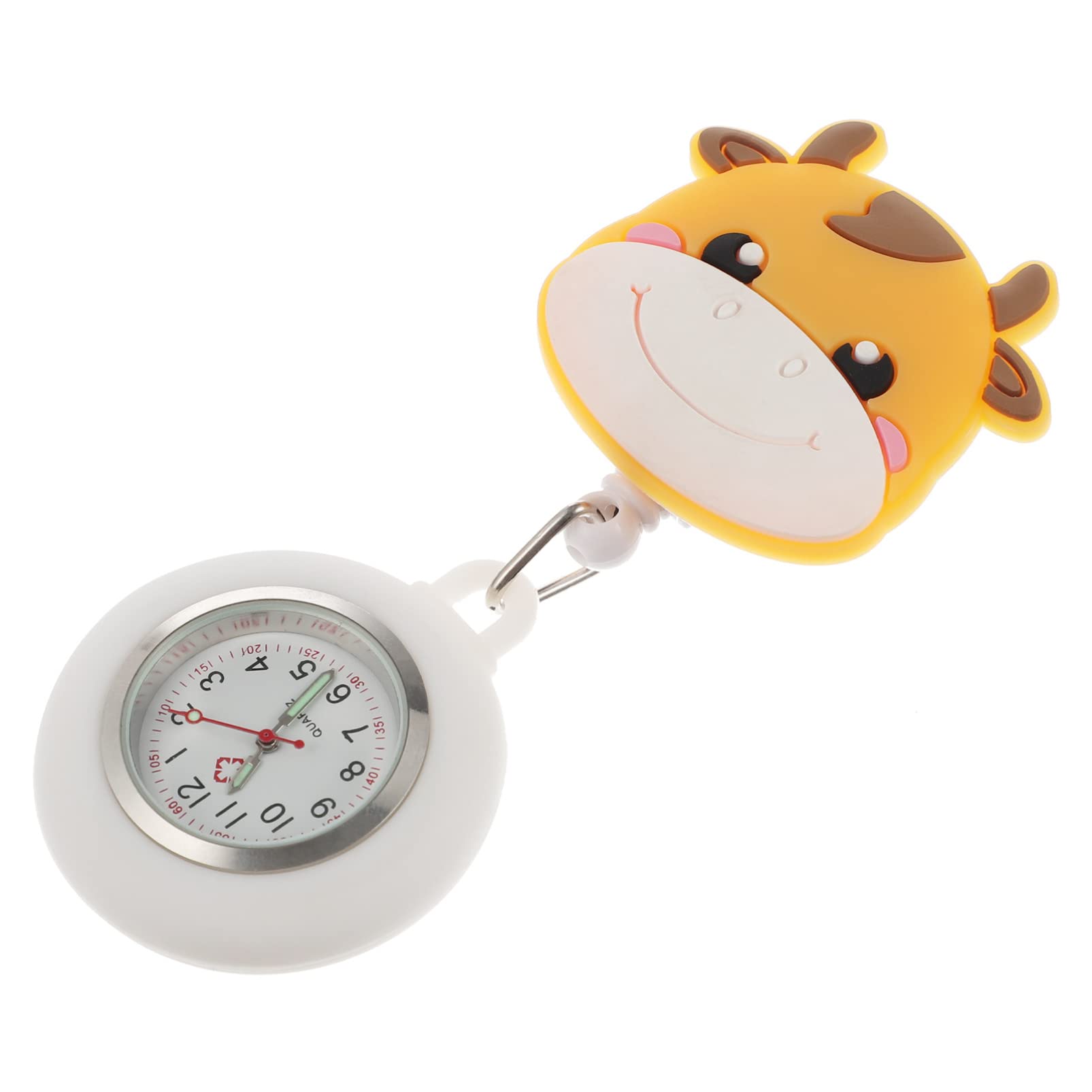 VILLCASE Clip-On Nurse Watch with Animal Design - Waterproof Lapel Fob Watch for Nurses & Doctors - Ideal for Medical Professionals, Veterinary Clinics & Hospital Shifts