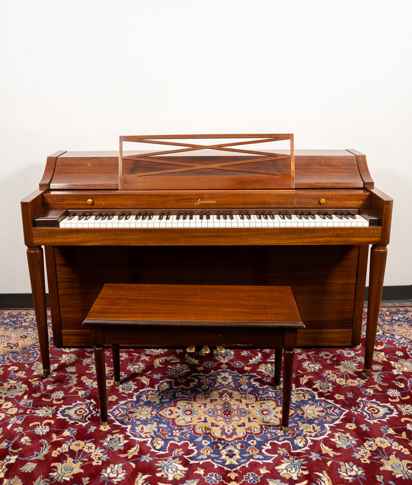 Acrosonic by Baldwin Spinet Piano - Satin Walnut Finish | Serial Number 743223ACRO | Perfect for Home, Studio & Small Venue Performances