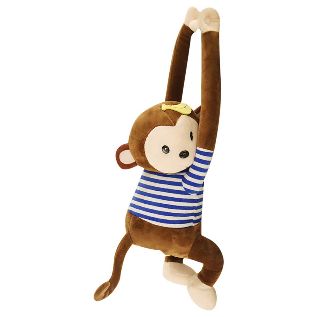 Funny Monkey Napkin Holder - Cute Cartoon Car Tissue Box Organizer for Girls - Hanging Car Interior Accessories for Teens (Perfect for Road Trips & Travel)