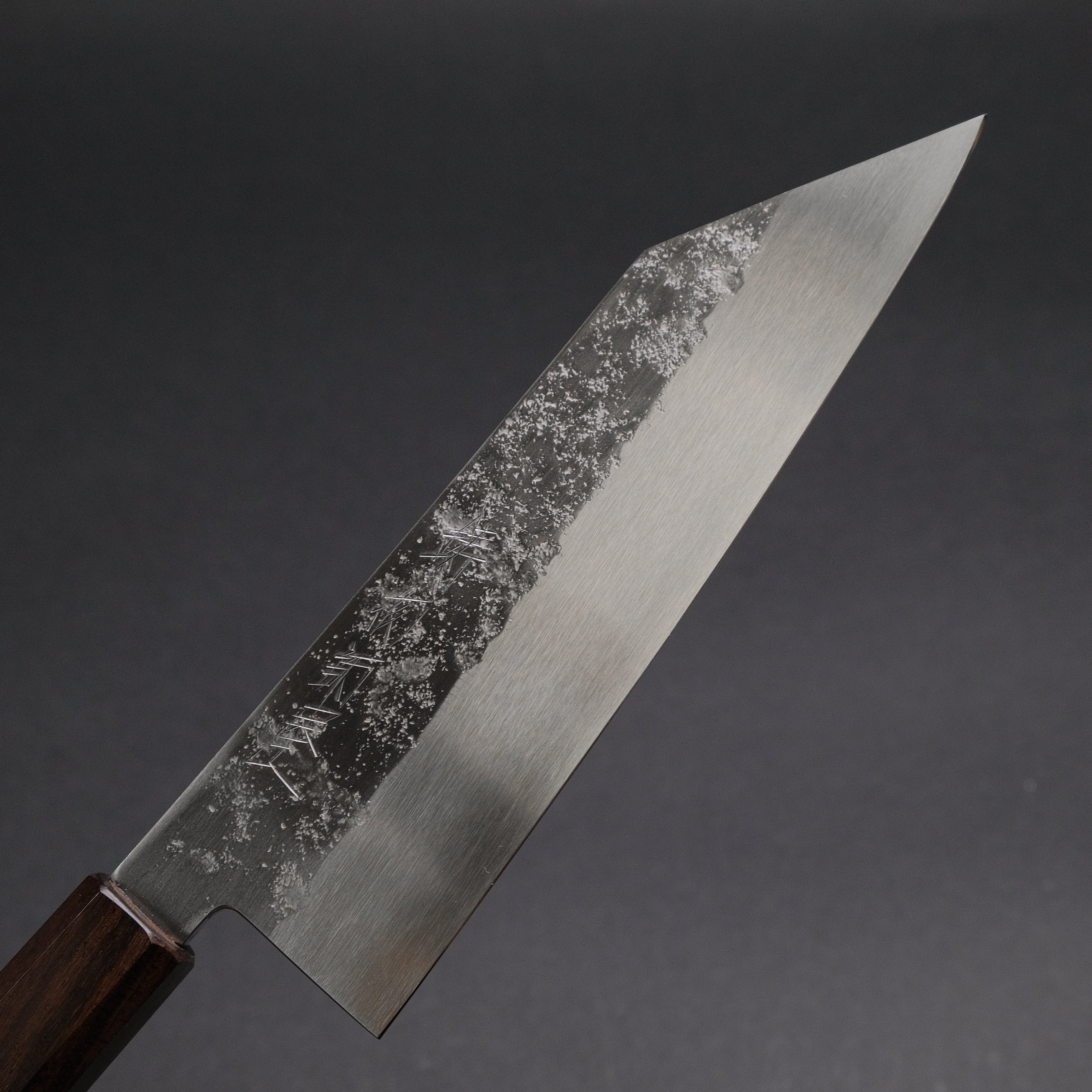 Hitohira Imojiya TH Silver #3 Nashiji Bunka 180mm Japanese Chef Knife with Ebony Handle - Perfect for Sushi, Vegetables & Precision Cutting