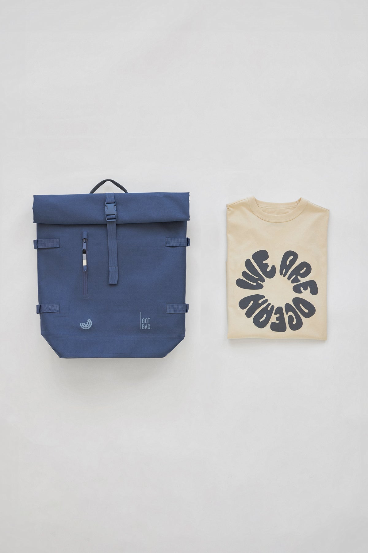 Rolltop Got Bag - Waterproof Backpack for Travel & Outdoor Activities | Ocean Blue | Perfect for Hiking, Commuting & Daily Use