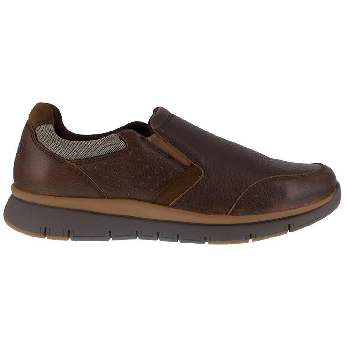 Primetime Casuals Steel Toes Slip On Work Shoe Brown