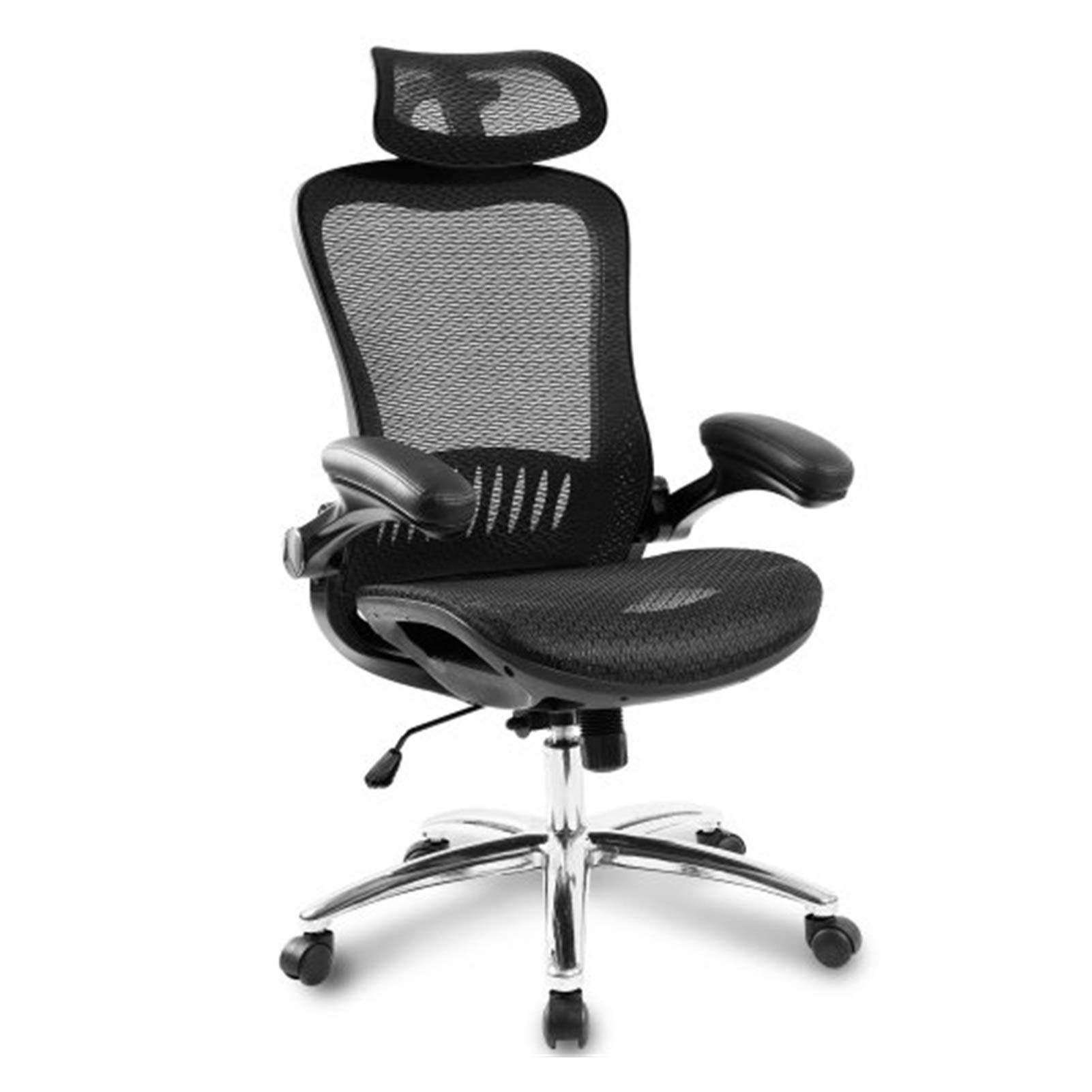 Ergonomic Mesh Office Chair with Adjustable Headrest - High Back Computer Desk Chair for Home & Office, Comfortable Reclining Swivel Task Chair with Wheels for Teens and Adults - Perfect for Long Work Hours, Gaming, and Remote Work