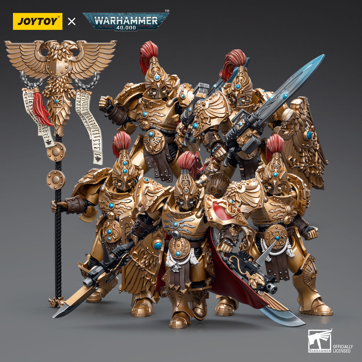 1/18 JOYTOY Warhammer 40K Adeptus Custodes Action Figure - Highly Detailed Collectible Miniature for Tabletop Gaming & Display
