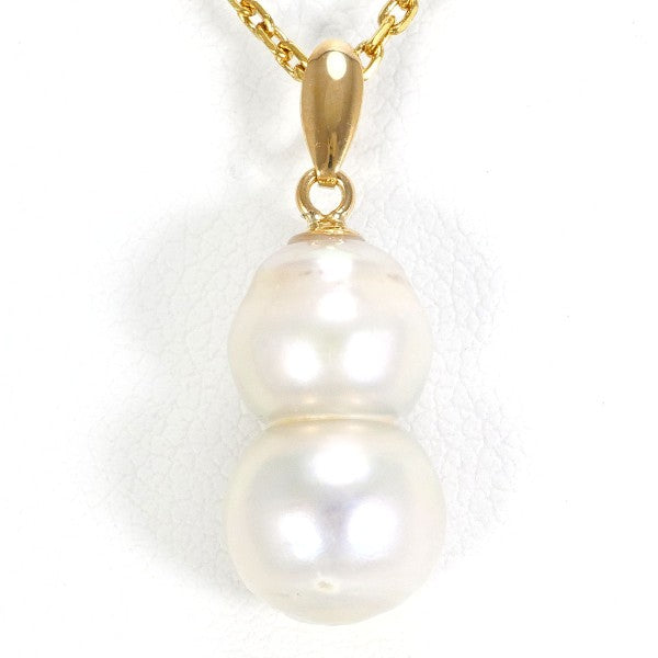 18K Yellow Gold Pearl Necklace for Women - Elegant Bridal Jewelry & Wedding Gift - Perfect for Anniversaries, Prom, and Special Occasions