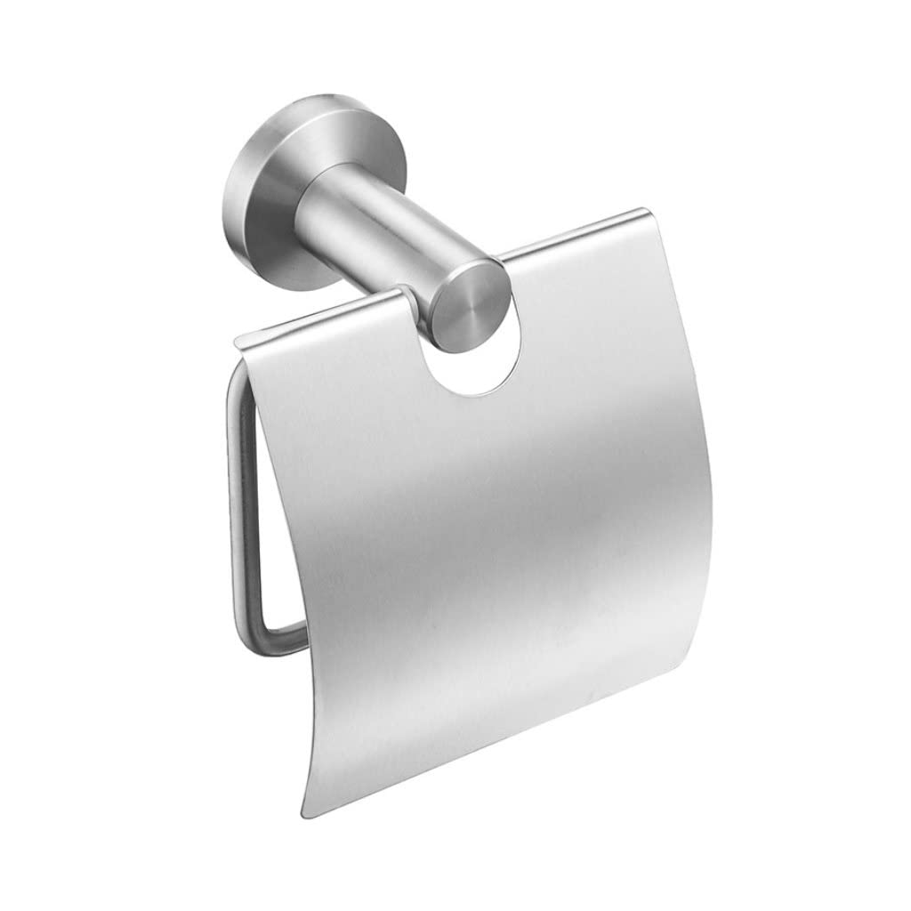 Grafken 304 Stainless Steel Toilet Paper Holder - Perforated Bathroom Tissue Roll Holder with Wall Mount, Silver | Durable & Rustproof for Home, Office, Hotel Restroom Use