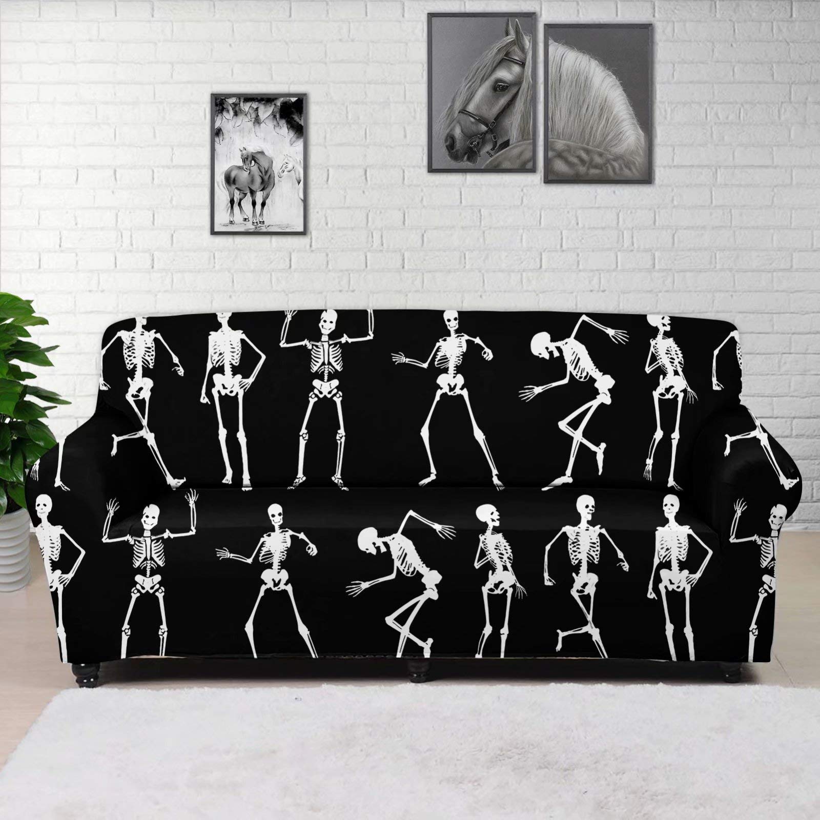 Stretchable Non-Slip Sofa Cover for 3-Seater Couch (92.5
