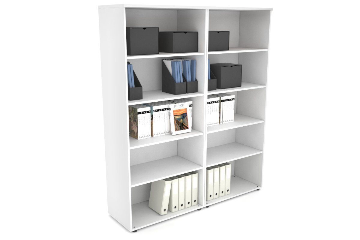 Large Open Bookcase - 1600W x 1870H x 450D - Modern Bookshelf for Home Office, Living Room & Library Storage - Heavy Duty Wooden Shelving Unit for Books, Decor & Organizing